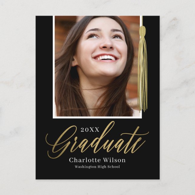Postcarta de Invitación de graduación del Orgullo  (Anverso)