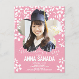 Postcarta de invitación de la fiesta de graduación