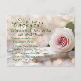 Postcarta de invitación de la parte de compromiso