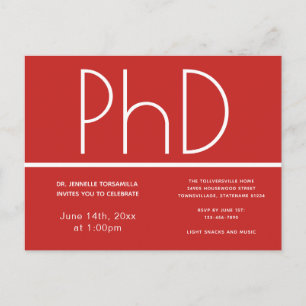 Postcarta de invitación del partido de graduación 