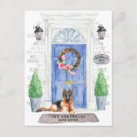 Postcarta de Invitación móvil de pastor alemán
