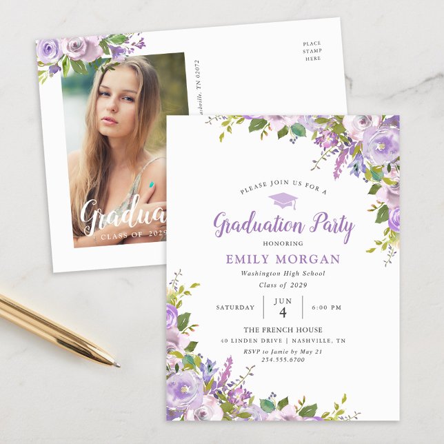 Postcarta de invitación para fiesta de graduación  (Subido por el creador)