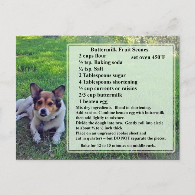 Postcarta de la receta de postales de frutas con l (Anverso)