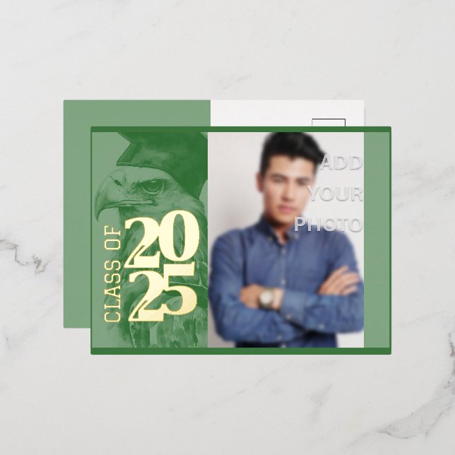 Postcarta especial de invitación a Relieve metaliz (Anverso/Reverso)