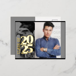 Postcarta especial de invitación a Relieve metaliz