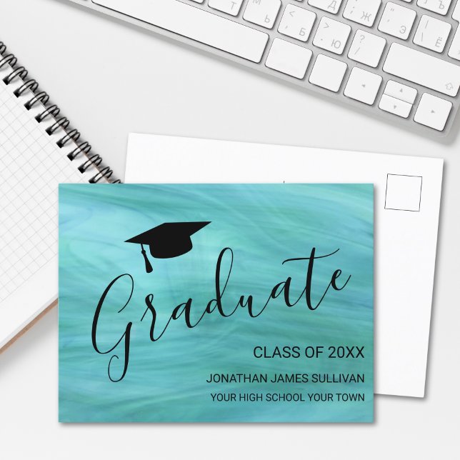 Postcarta moderna de Invitación de graduación (Subido por el creador)