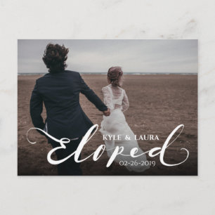 Postcarta moderna sobre la Invitación matrimonial 