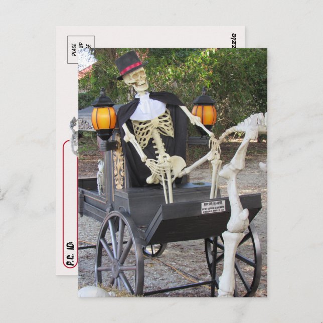 Postcross - postal Skeleton Horse Carraige (Anverso / Reverso)