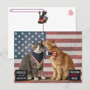Postcrossing - Tarjeta Postal de Gatos Patriotas d