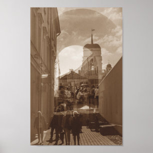 Póster Б de Bielorrusia е л а р с de Minsk Street