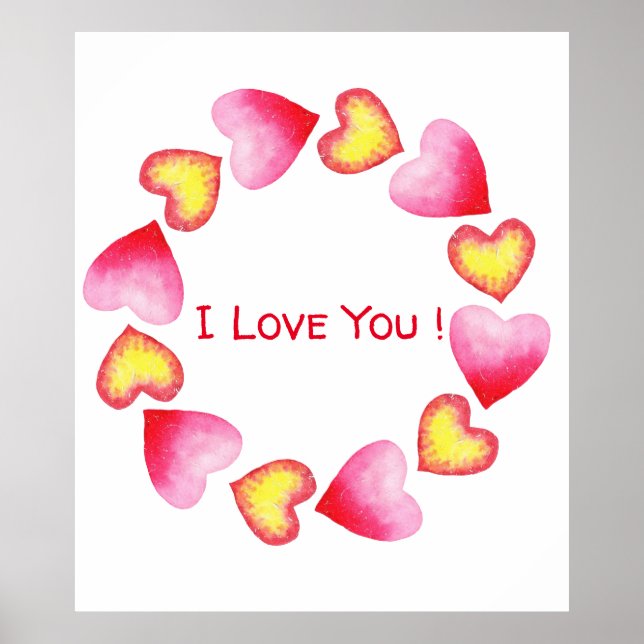 Póster С Romántico te amo El día de San Valentín (Frente)