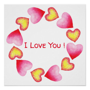 Póster С Romántico te amo El día de San Valentín