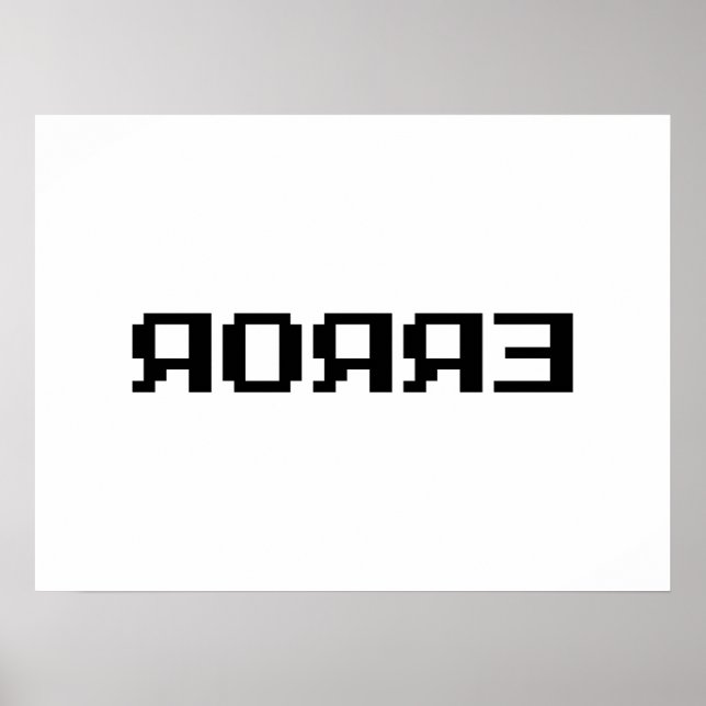 PÓSTER Я OЯ Я Ǝ | ERROR (Frente)