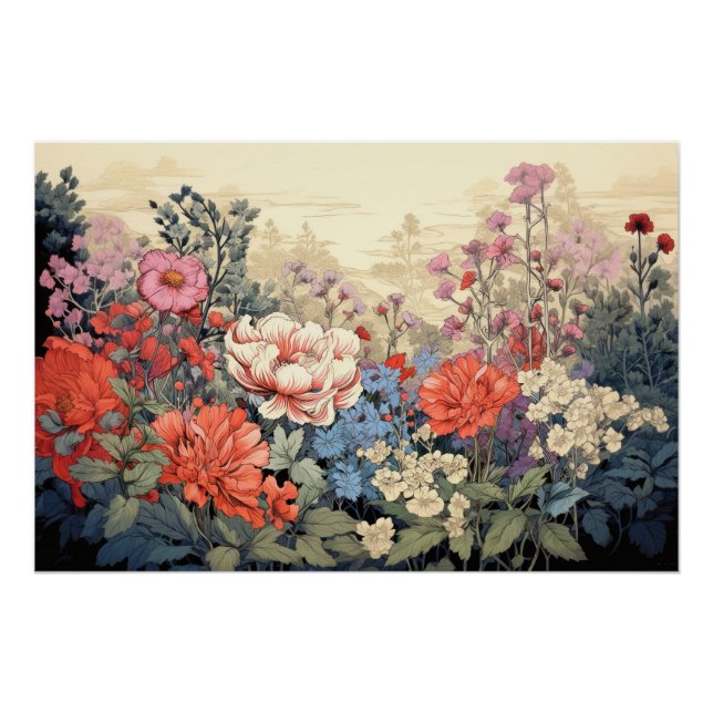 PÓSTER きれいな色とりどりの花 (Anverso)