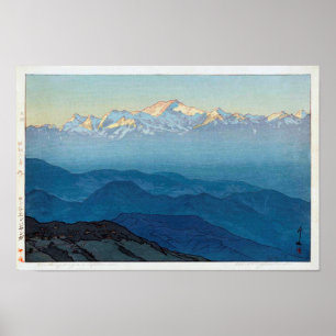Póster カ・ェ・ュ ジ ガ, Kangchenjunga, Yoshida, Woodcut