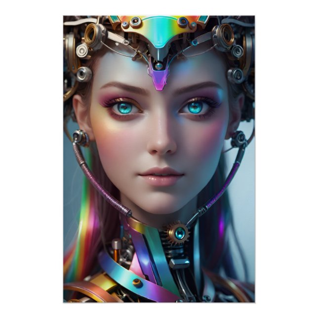 PÓSTER クロマティック・アンドロイド・ポートレート — 輝くSFの世界 (Anverso)