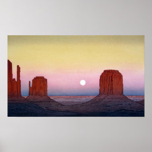 Póster モ・ュ・・・レ メ Valle del Monumento, Yoshida, Woodcut
