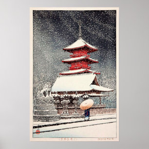 Póster 上 野 照 東, Ueno Tōshō-gū, Hasui Kawase, Woodcut
