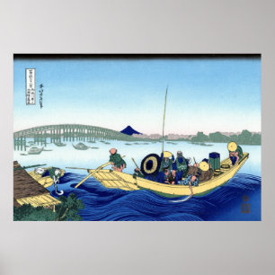 Póster 両 国 橋 夕 見, 北 Tell View Mt.Fuji de Ryogokubashi, Ho