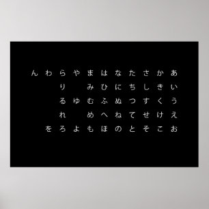 PÓSTER 五十音（ひらがな）