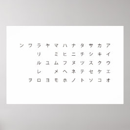 PÓSTER 五 十 音(カ タ ナ