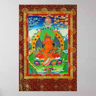 Póster 傳 承 黃 財 神LINEAGE Poster DE JAMBHALA AMARILLO