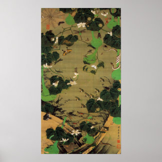 Póster 動 植 綵 絵(23)池 辺・, , snihtsni