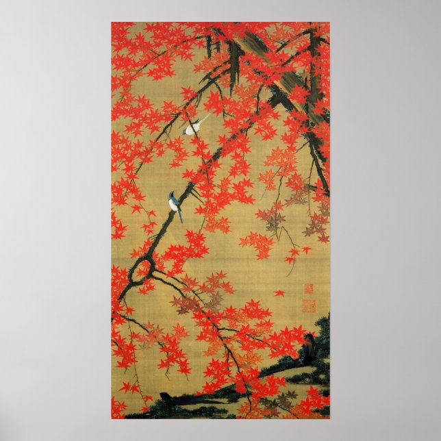 Póster 動 植 綵 絵(30)紅 葉・, , snihtsni (Frente)