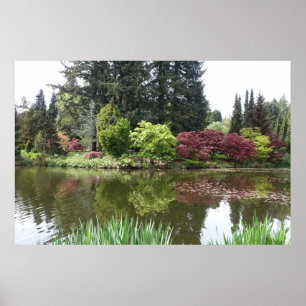 Póster 夏 季 美 丽 的 物 htíncelana, bello jardín botánico