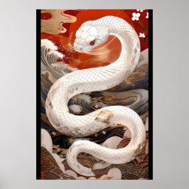 Póster 【大】幸運の白蛇/Lucky white snake