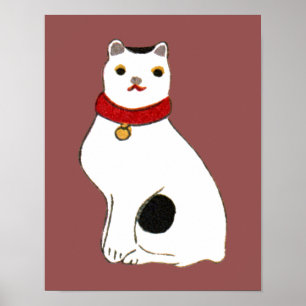 Póster 日 本 の 猫 の 形, muñeca del gato japonés