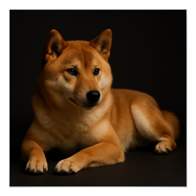 Póster 柴犬ポートレート – Shiba Inu Art Glossy (Anverso)