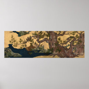 Póster 檜図 Cypress Tree Kano Eitoku