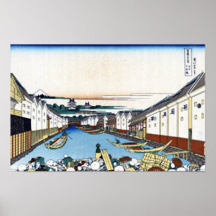 PÓSTER 江戸日本橋, 北斎