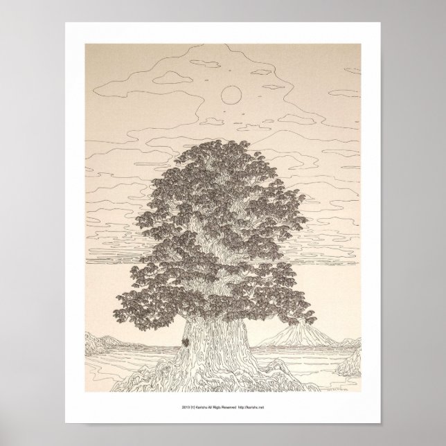 PÓSTER 海 辺 の 大 木 (Frente)