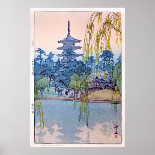 Póster 猿 澤 池, Sarusawa Pond, Hiroshi Yoshida, Woodcut