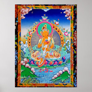 Póster 福 慧 度 母Sabiduría y Poster de Wealth Tara