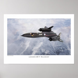 PÓSTER 航空芸術ポスター「ロッキードSR-71ブラックバード」