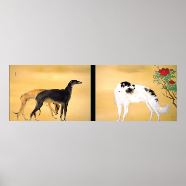 Póster 語 本 de 日 japonesa: 唐 犬 perros de dos grupos de Eur (Frente)