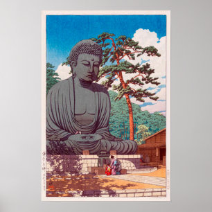 Póster 鎌 倉 大 仏, Gran Buda en Kamakura, Hasui Kawase