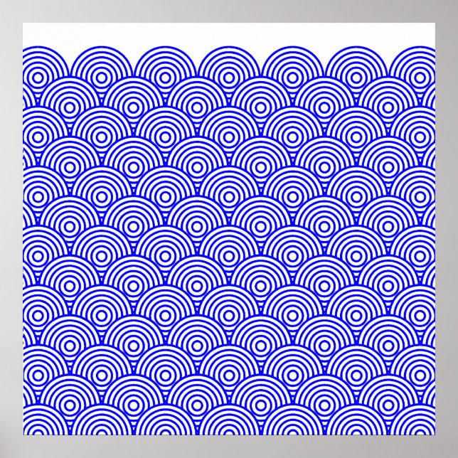 PÓSTER 青海波風(青色) (Frente)