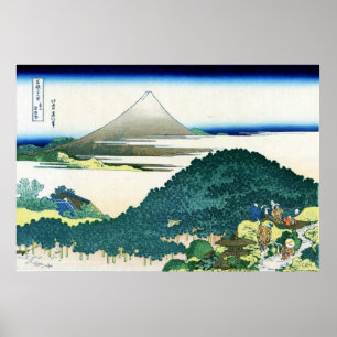 Póster 青 山 円 座 松, 斎 Ver Mt.Fuji de Aoyama, Hokusai
