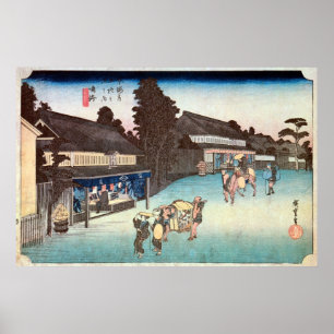 Póster 鳴 海 宿, 広 Narumi-juku, Hiroshige, Ukiyo-e