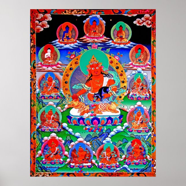 Póster 黃 財 神 Yellow Jambhala n retinue Poster (Frente)