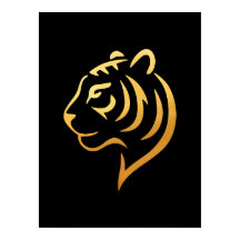 黄金の虎 Gold Tiger – Japanese Minimalist Art