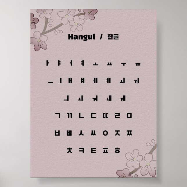 Póster 글 hangul / 한 (Frente)
