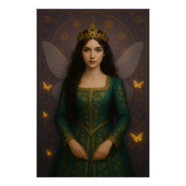 Póster 003_A fairy princess in emerald green.
