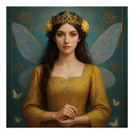 Póster 007_A fairy princess in golden yellow. 