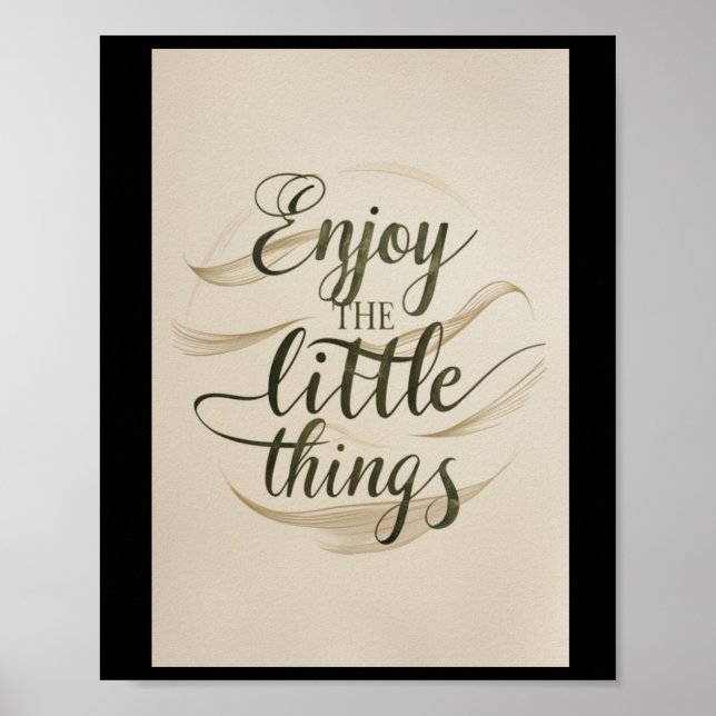Póster 007 Pegatina de "Enjoy Little Things" (Frente)