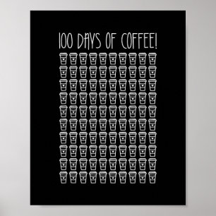 Póster 00 días de café t- feliz 00° día de escuela